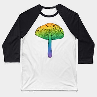 Rainbow Mushroom Baseball T-Shirt